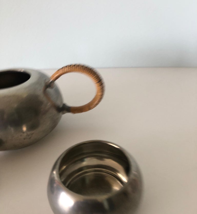 Vintage Decorative Pewter Tea Set by Royal Holland For Sale at 1stDibs