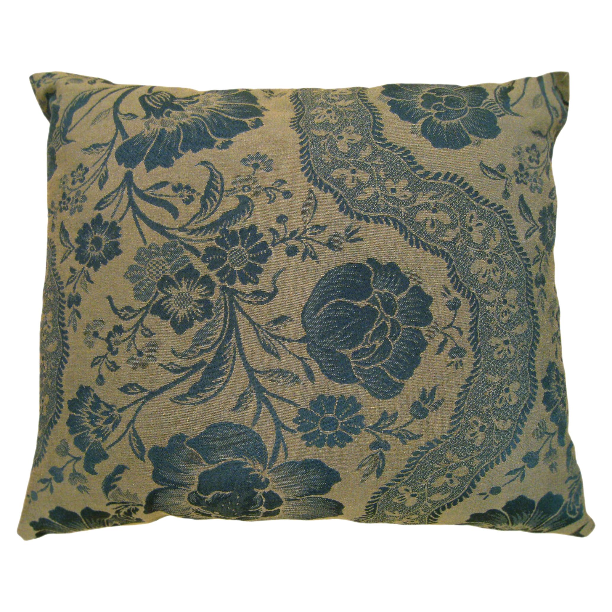 Vintage Decorative Pillow with Directional Floral Pattern
