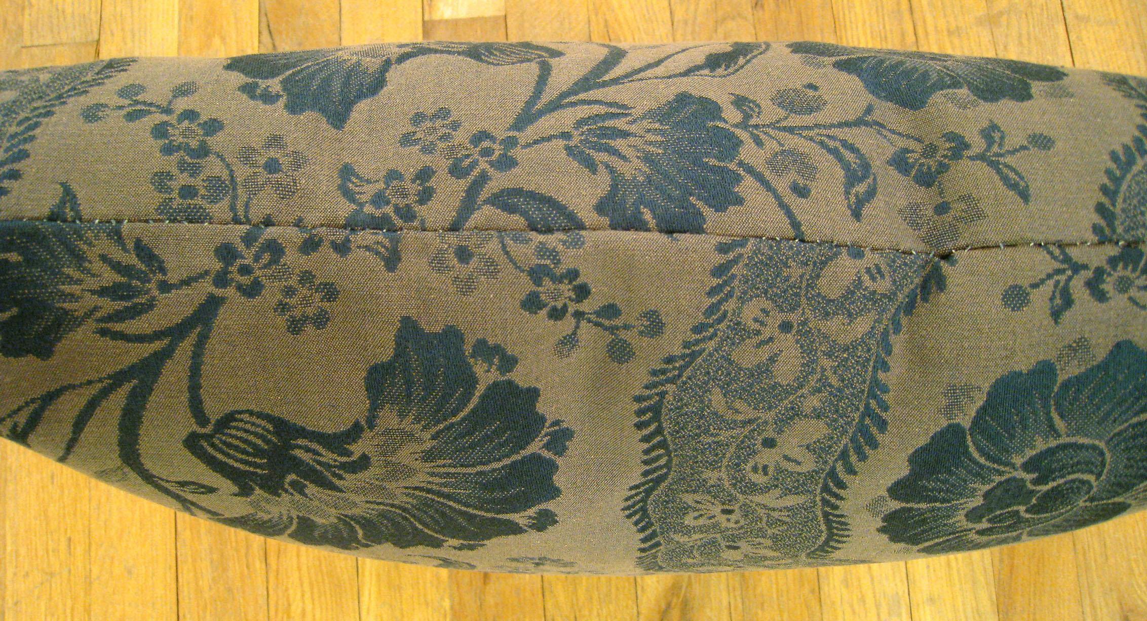 20th Century Vintage Decorative Pillow with Directional Floral Pattern