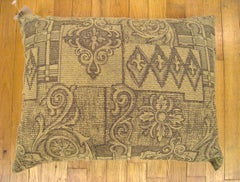 Vintage Decorative Pillow with Floro-Geometric Design on Both Sides