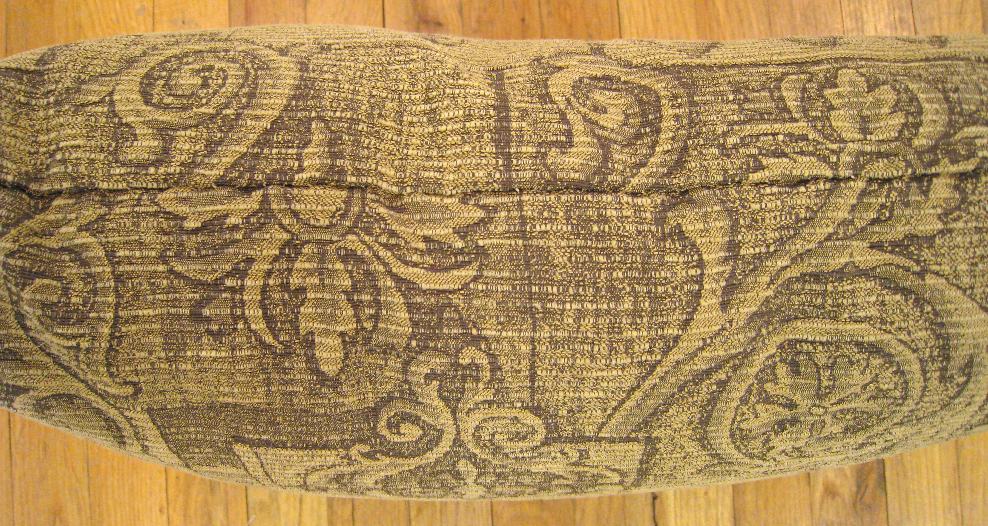 Mid-20th Century Vintage Decorative Pillow with Floro-Geometric Design on Both Sides For Sale
