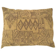 Vintage Decorative Pillow with Floro-Geometric Design on Both Sides
