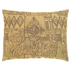 Vintage Decorative Pillow with Floro-Geometric Design on Both Sides