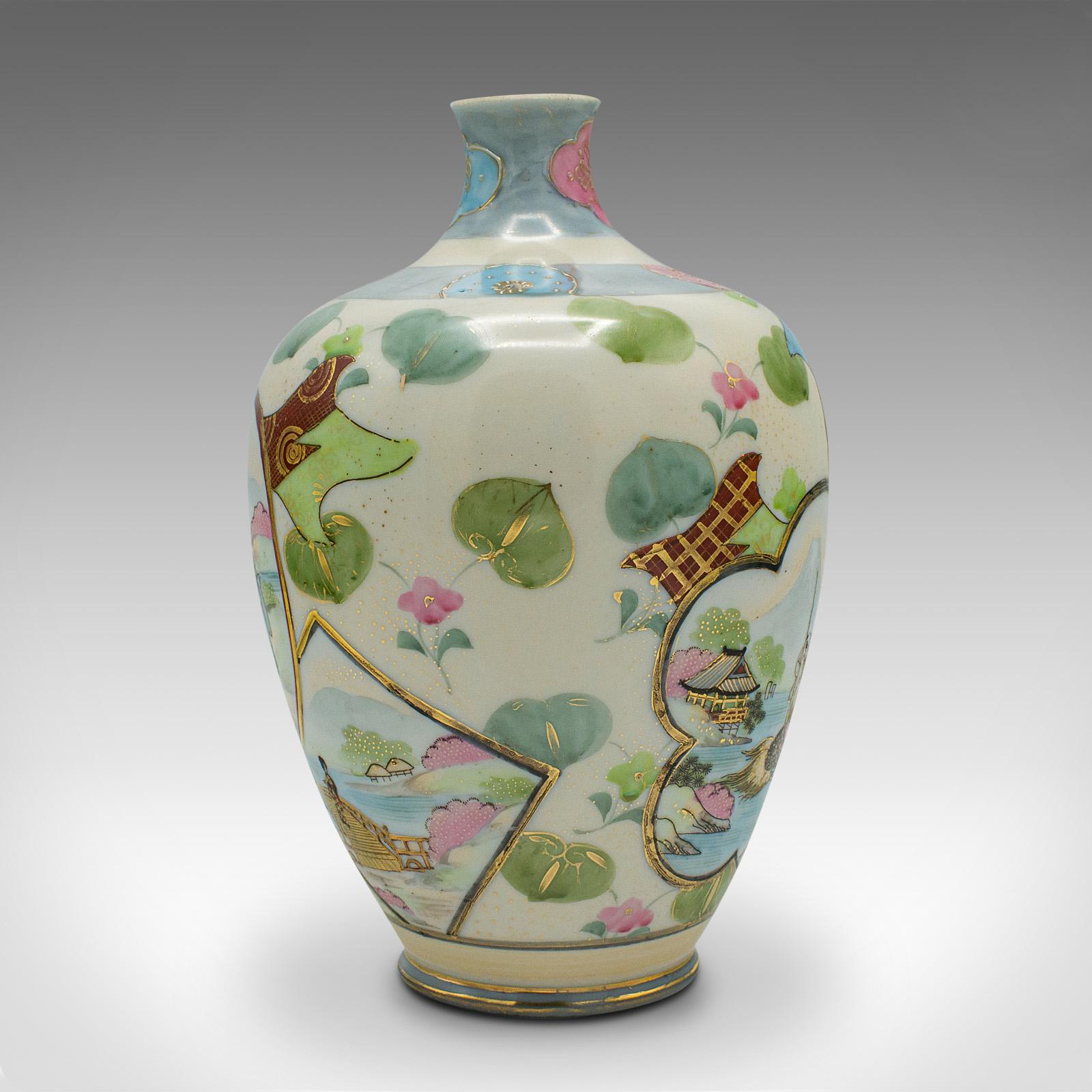 20th Century Vintage Decorative Posy Vase, Japanese, Ceramic, Flower Urn, Noritake, Art Deco For Sale