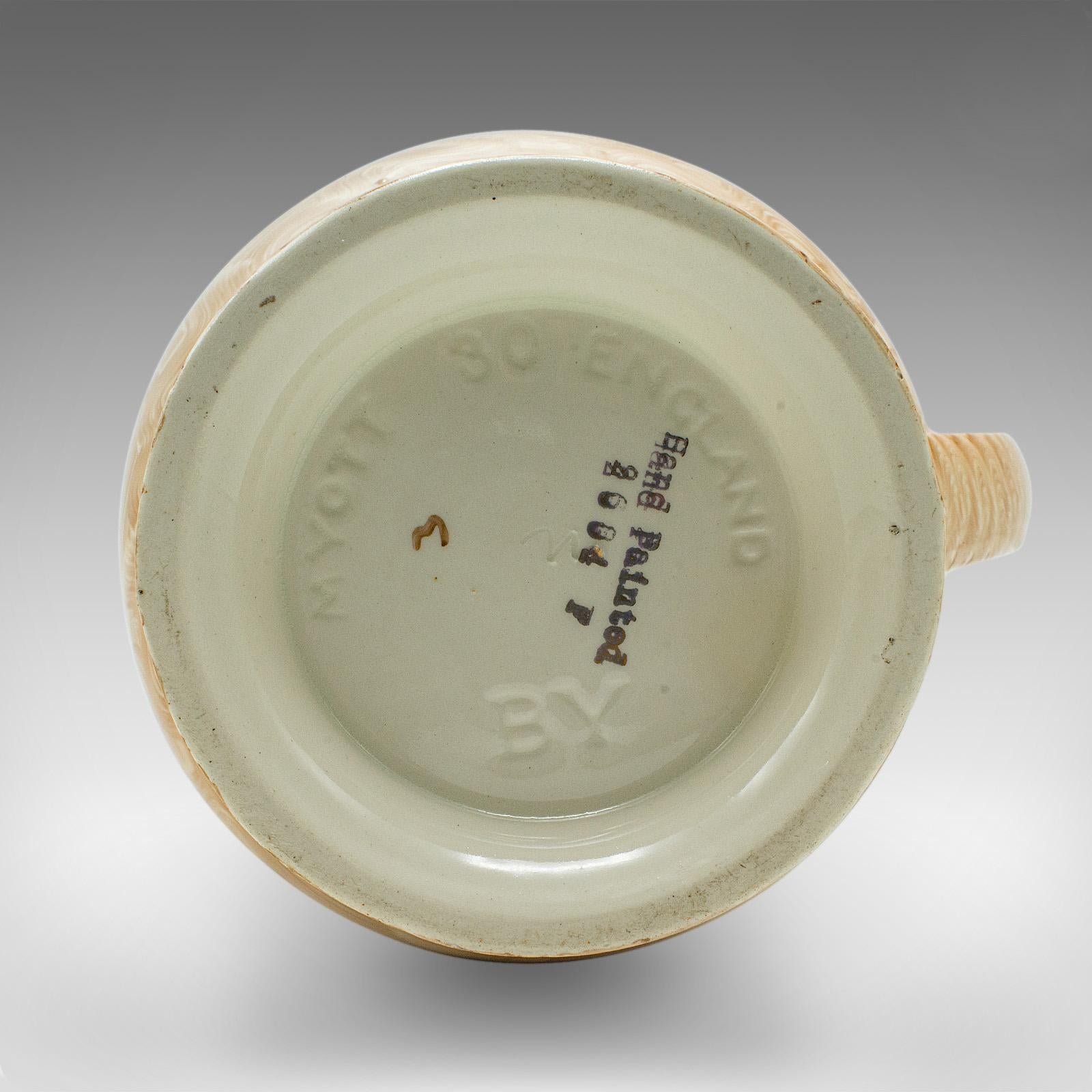 Caraffa per versare decorativa d'epoca, inglese, in ceramica, Art Deco, C.C. 1930 in vendita 3