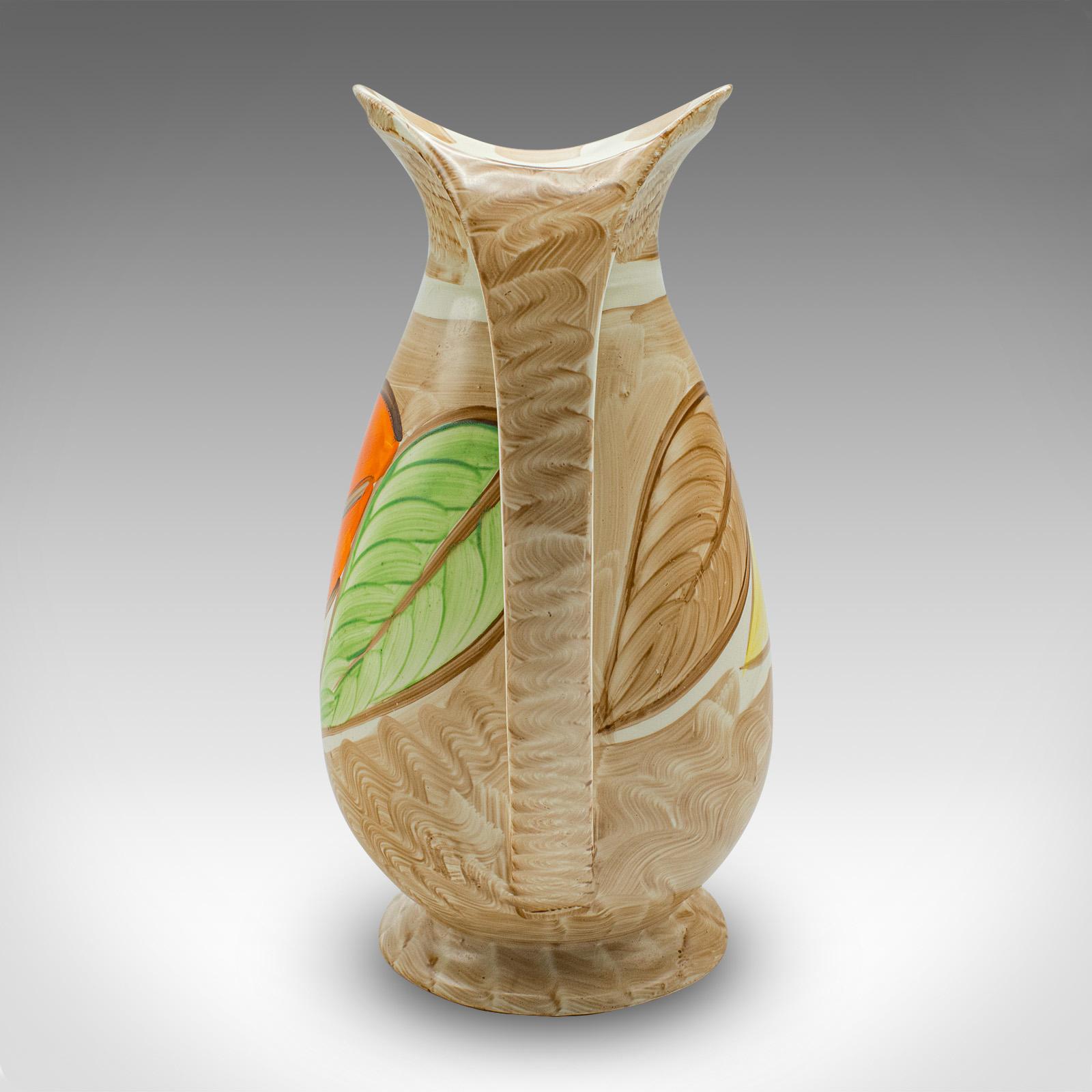 Britannico Caraffa per versare decorativa d'epoca, inglese, in ceramica, Art Deco, C.C. 1930 in vendita