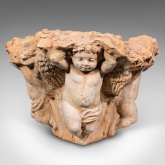 Vintage Decorative Putti Planter, Italian, Jardiniere, Cherub Figures circa 1950