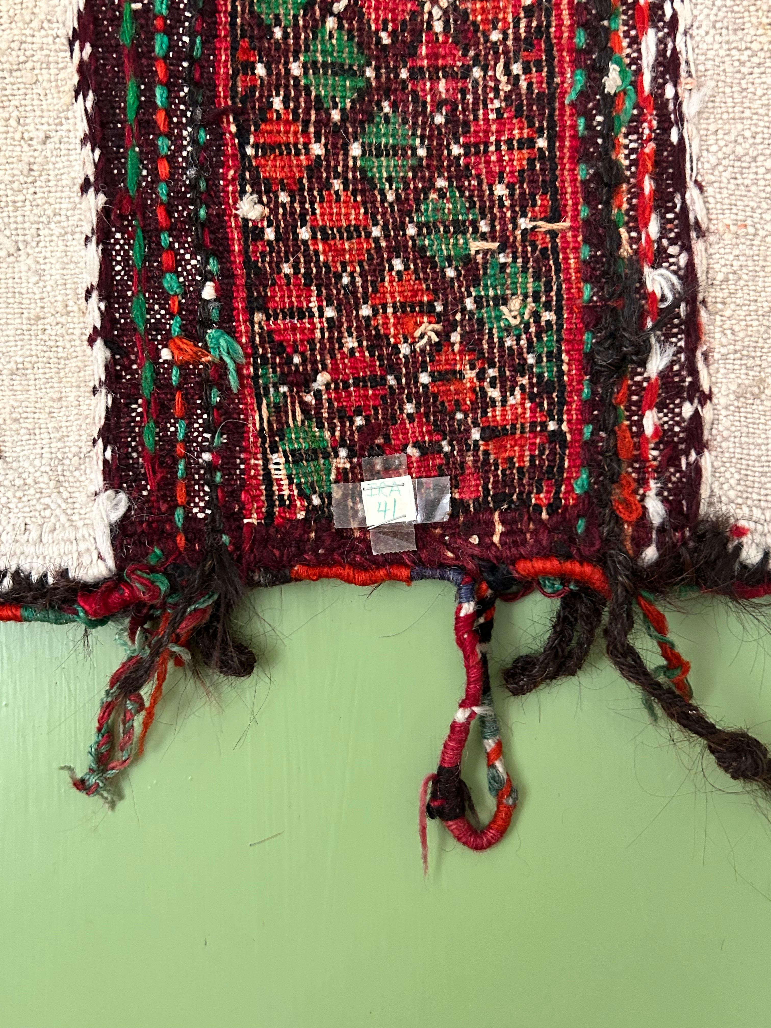 Vintage Decorative Red Turkem Baluch Saddle Bag, West Asia, 20th Century 6