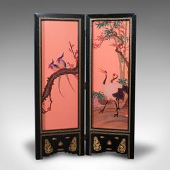 Vintage Decorative Screen, Japanese, Hardwood, Privacy, Room Divider, C.1950