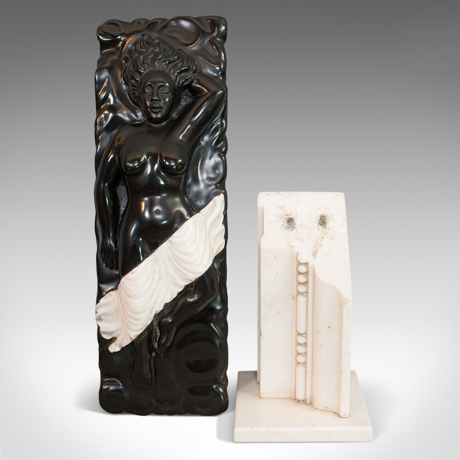 Vintage Decorative Sculpture, English, Marble, Female, Ornament, D. Hurley For Sale 6