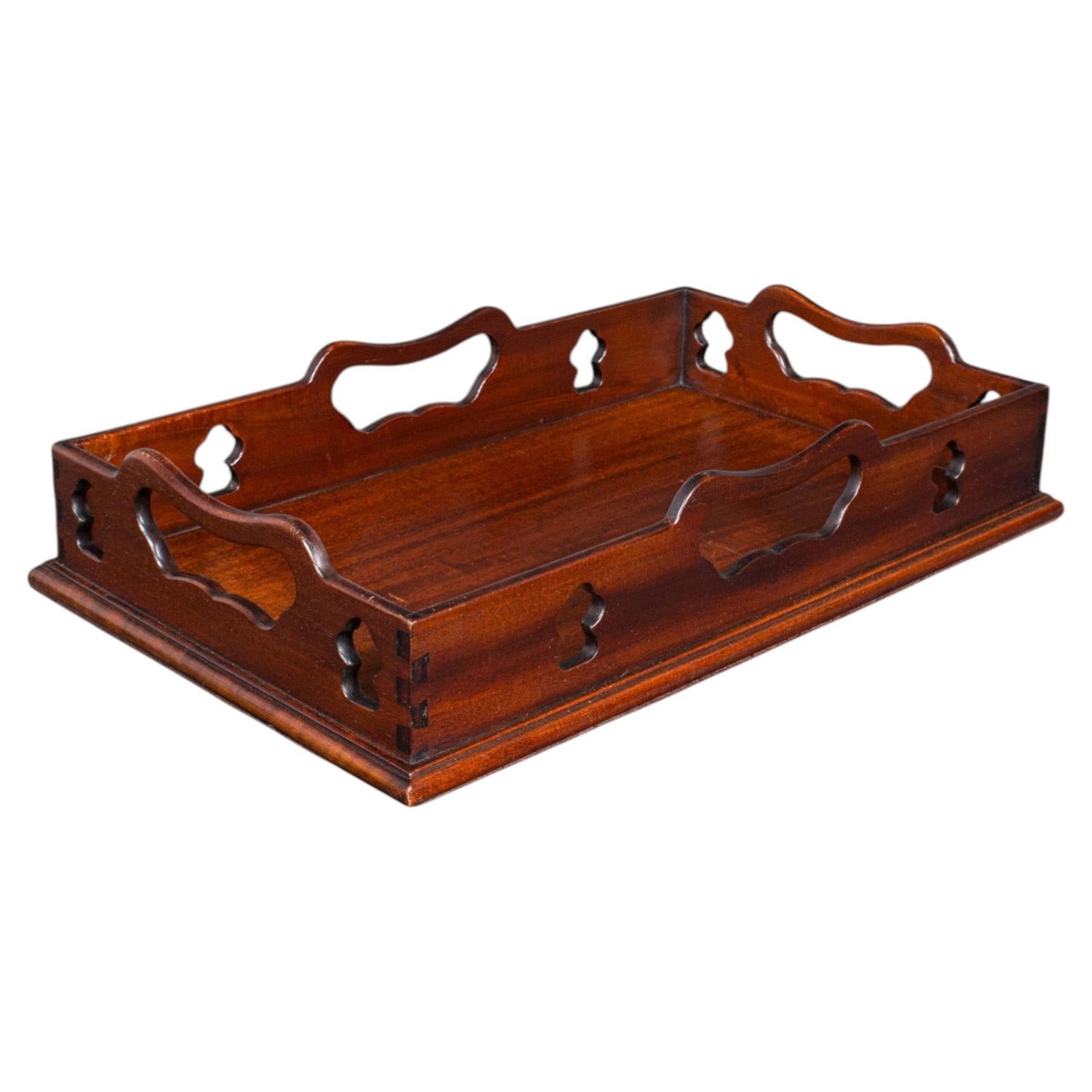 Vintage Decorative Serving Tray, English, Cocktail Platter, Georgian Revival