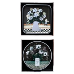 Vintage Decorative Shadow Box Art by Virgil Thrasher for Lucid Lines, 1972