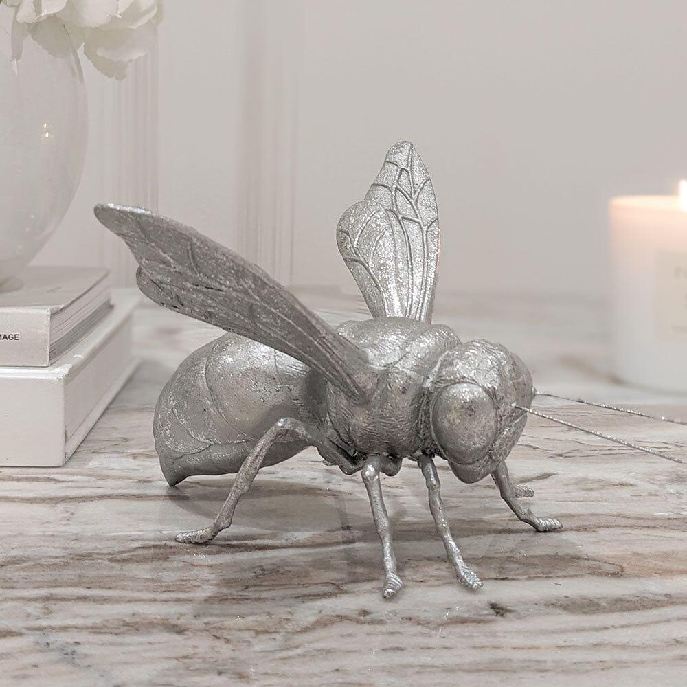 Art Deco Vintage Decorative Silver Bee Ornament Bumble Bee Sculpture LUXURY ORNAMENT Bee For Sale