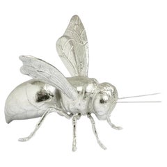 Vintage Decorative Silver Bee Ornament Bumble Bee Sculpture LUXURY ORNAMENT Bee