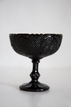 Vintage Decorative Small Black Plate, Italy, 1960s