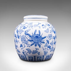 Vintage Decorative Spice Jar, Oriental, Ceramic, Ginger, Tea Caddy, Circa 1940