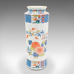 Vintage Decorative Stem Vase, Chinese, Ceramic, Flower Sleeve, Art Deco Revival