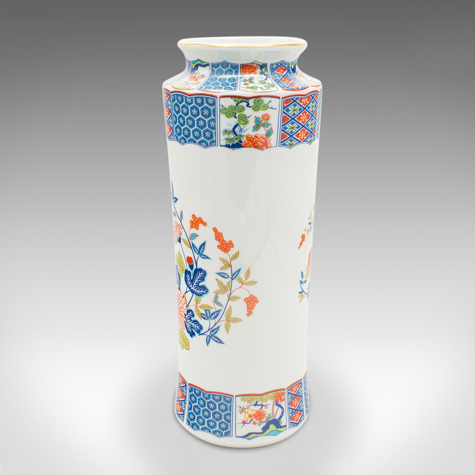 20th Century Vintage Decorative Stem Vase, Chinese, Ceramic, Flower Sleeve, Art Deco Revival For Sale