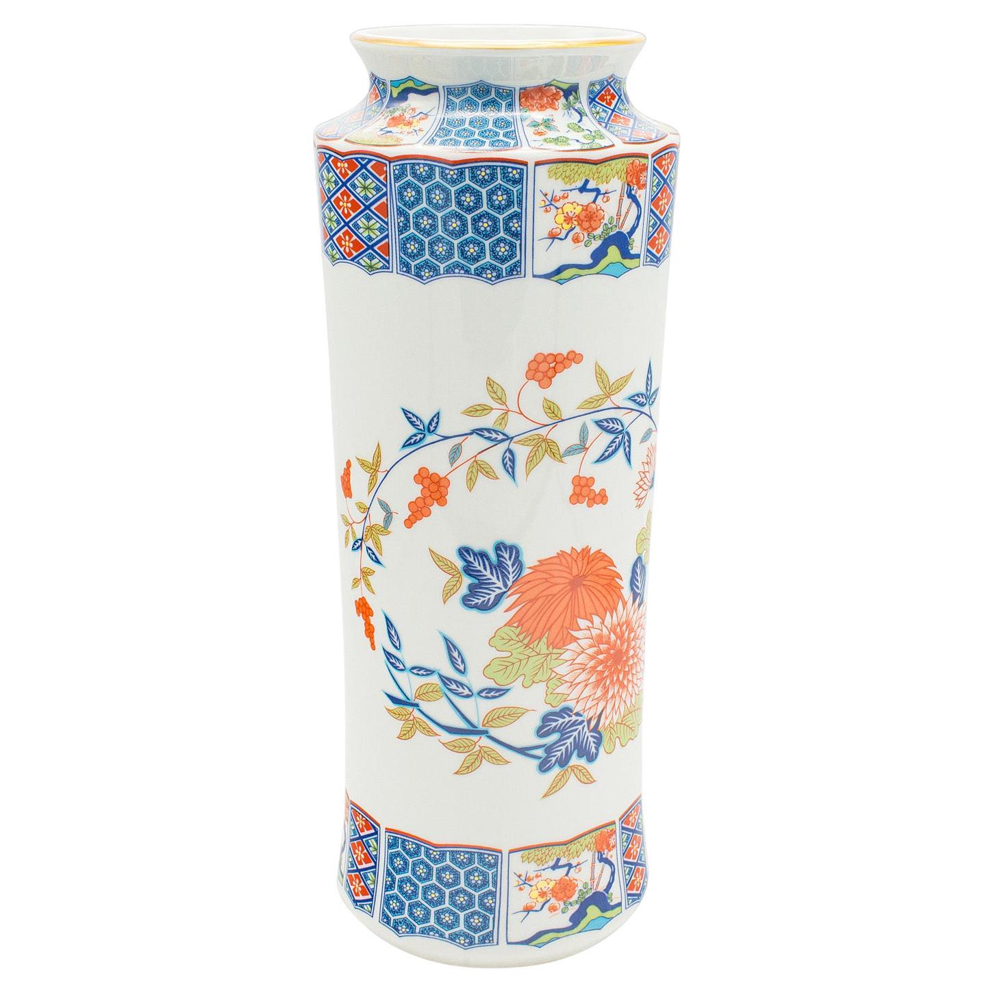 Vintage Decorative Stem Vase, Chinese, Ceramic, Flower Sleeve, Art Deco Revival For Sale