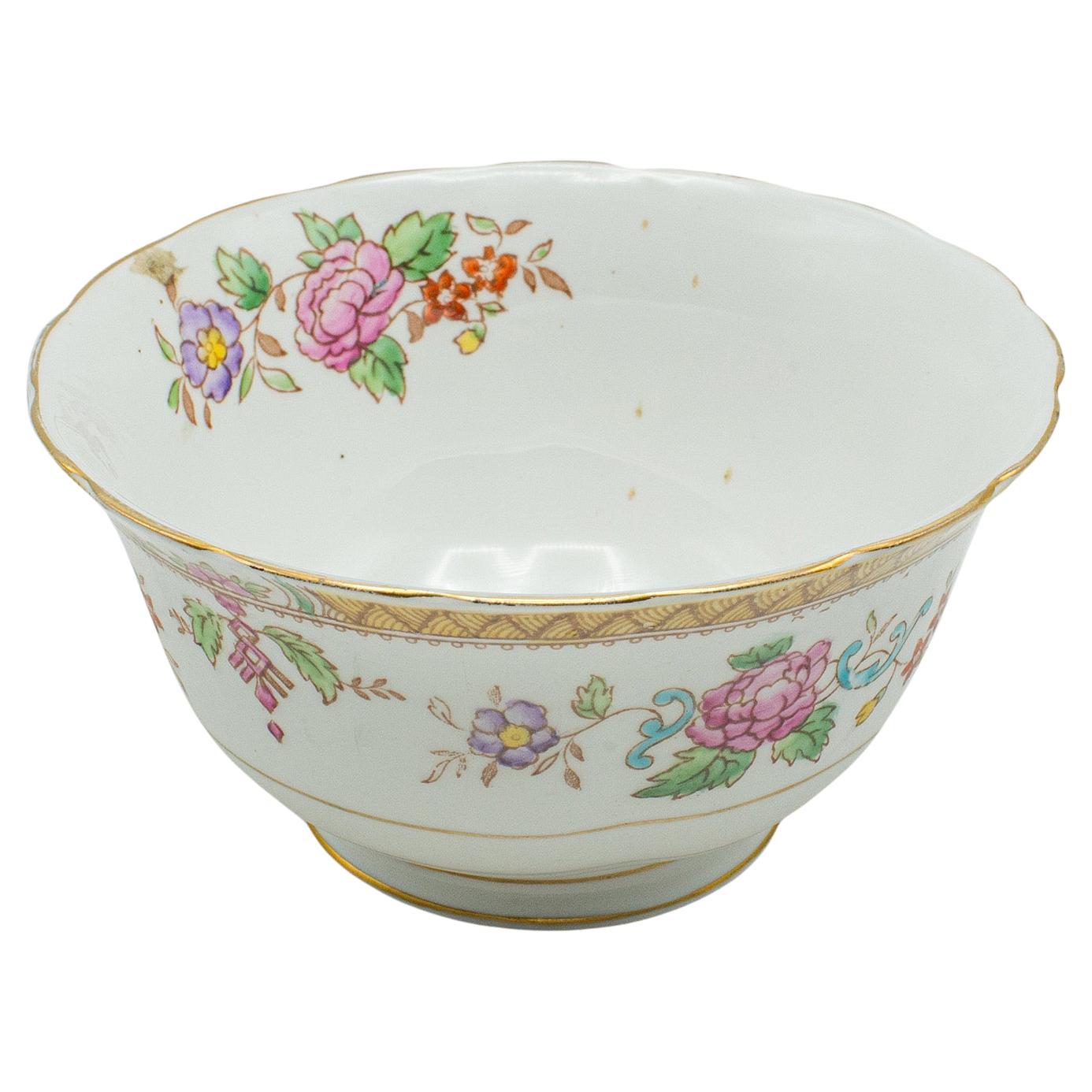 Azucarero Decorativo Vintage, Inglés, Cerámica, Plato Confitero, Mediados de Siglo