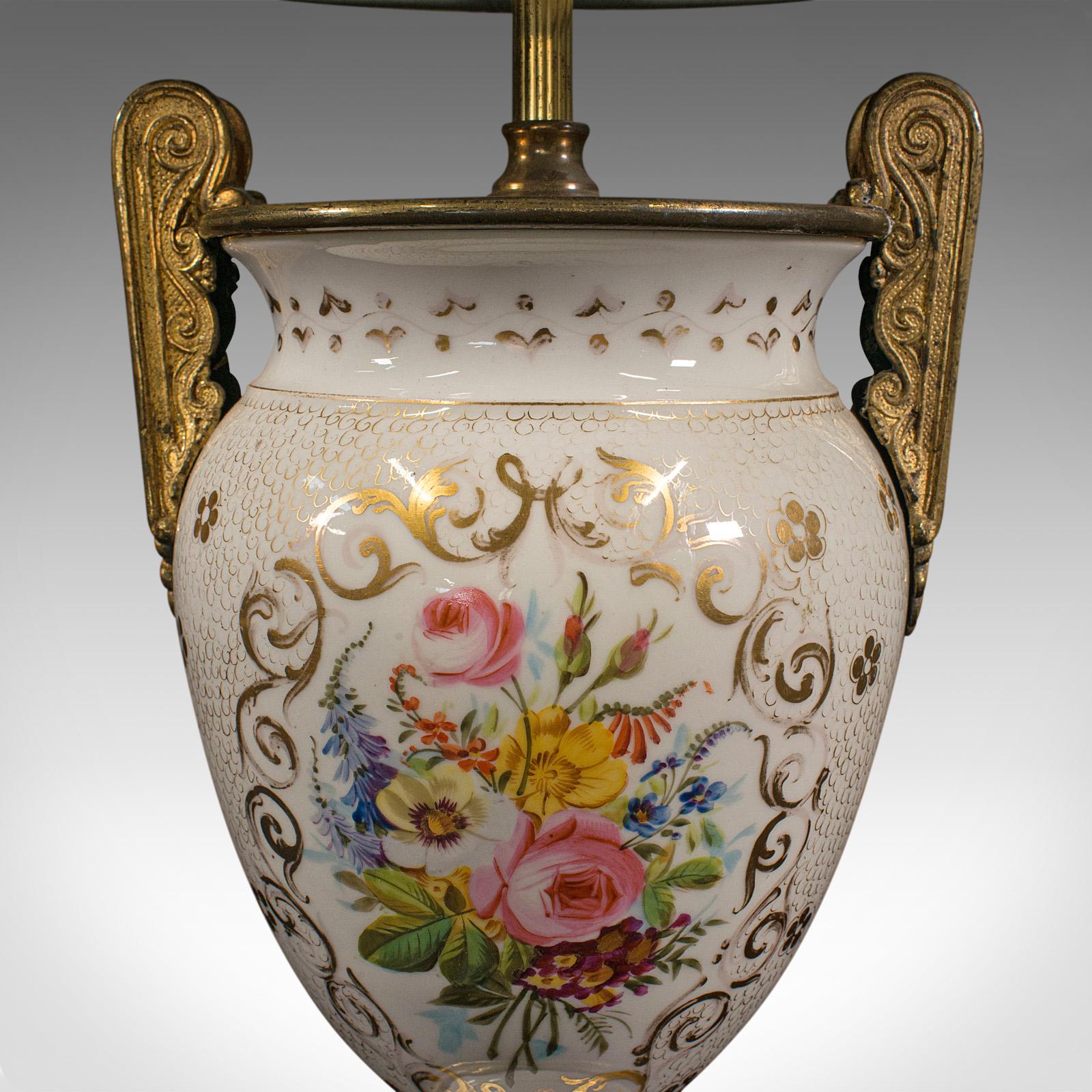 Vintage Decorative Table Lamp, French, Ceramic Urn, Ornamental Light, Circa 1970 For Sale 1