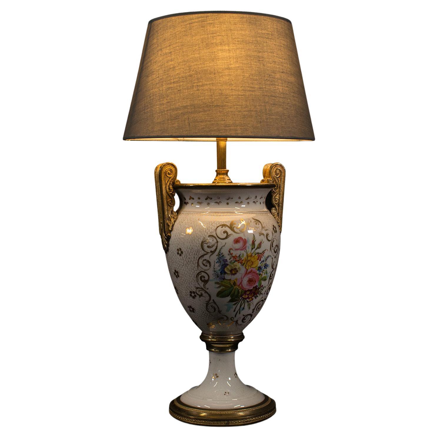 Vintage Decorative Table Lamp, French, Ceramic Urn, Ornamental Light, Circa 1970 For Sale