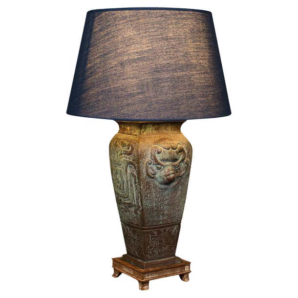 Vintage Decorative Table Lamp, Oriental, Bronze, Ornamental Light ...