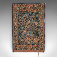Vintage Decorative Tapestry, French, Needlepoint, Wall Panel, Late 20th Century