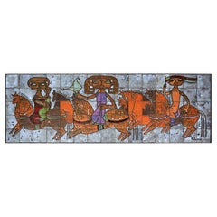 Panel decorativo vintage de azulejos de Vallauris