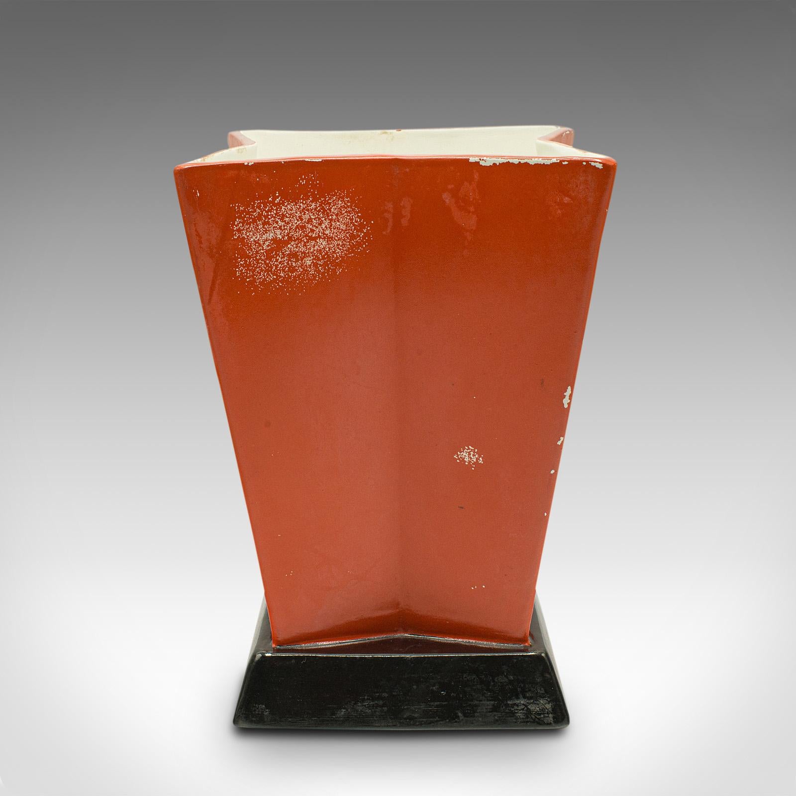 Dekorative Vintage-Vase, belgisch, Keramik, Sternform, Art déco, Imperiale Nimy im Zustand „Gut“ im Angebot in Hele, Devon, GB