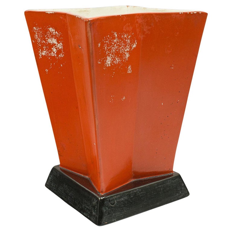 Vase décoratif vintage belge, céramique, en forme d'étoile, Art Déco