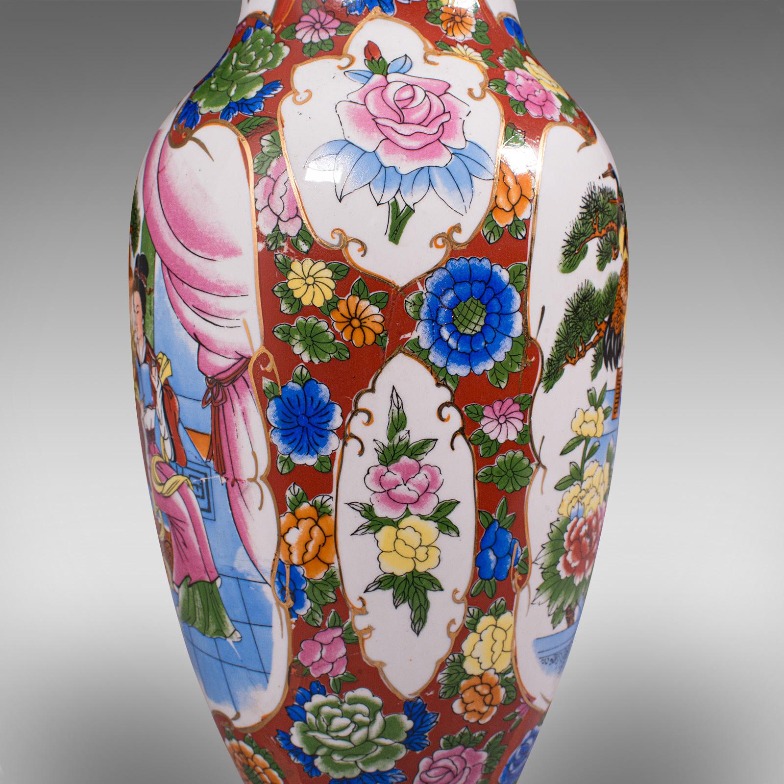 Vintage Decorative Vase, Chinese, Ceramic, Baluster, Flower, Art Deco, C.1940 For Sale 6