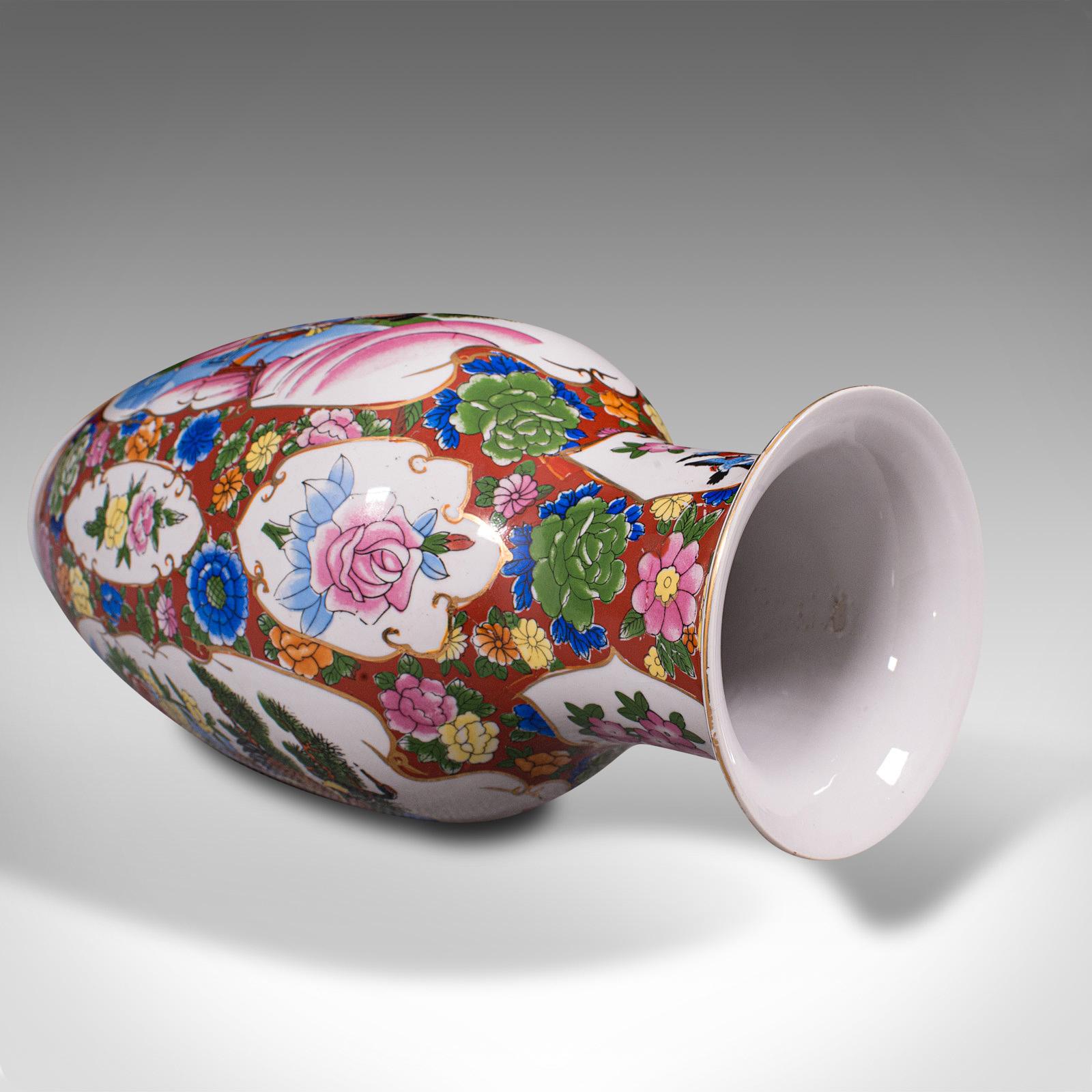 Vintage Decorative Vase, Chinese, Ceramic, Baluster, Flower, Art Deco, C.1940 For Sale 7