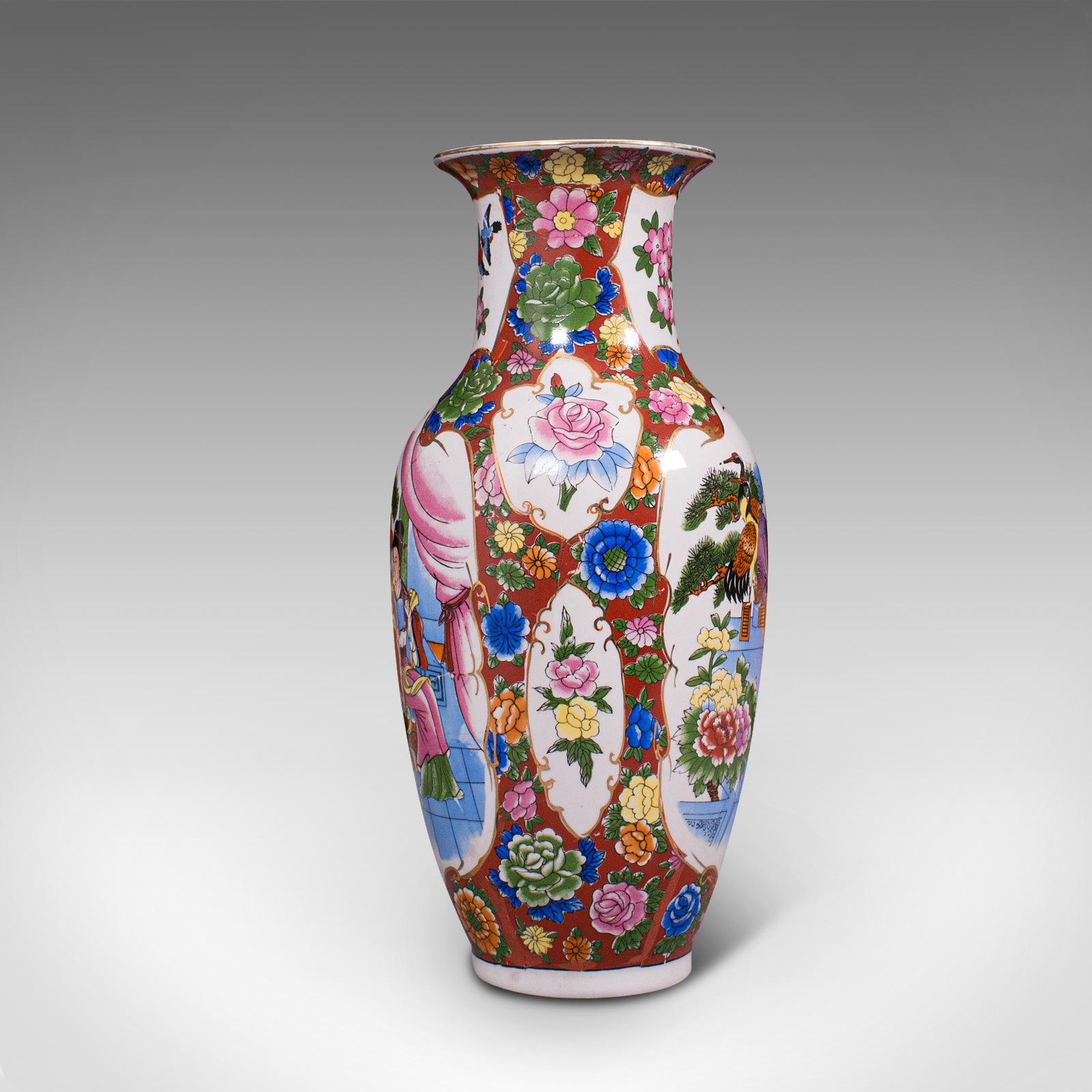 Dekorative Vintage-Vase, Chinesisch, Keramik, Baluster, Blume, Art Deco, ca. 1940 im Angebot 1