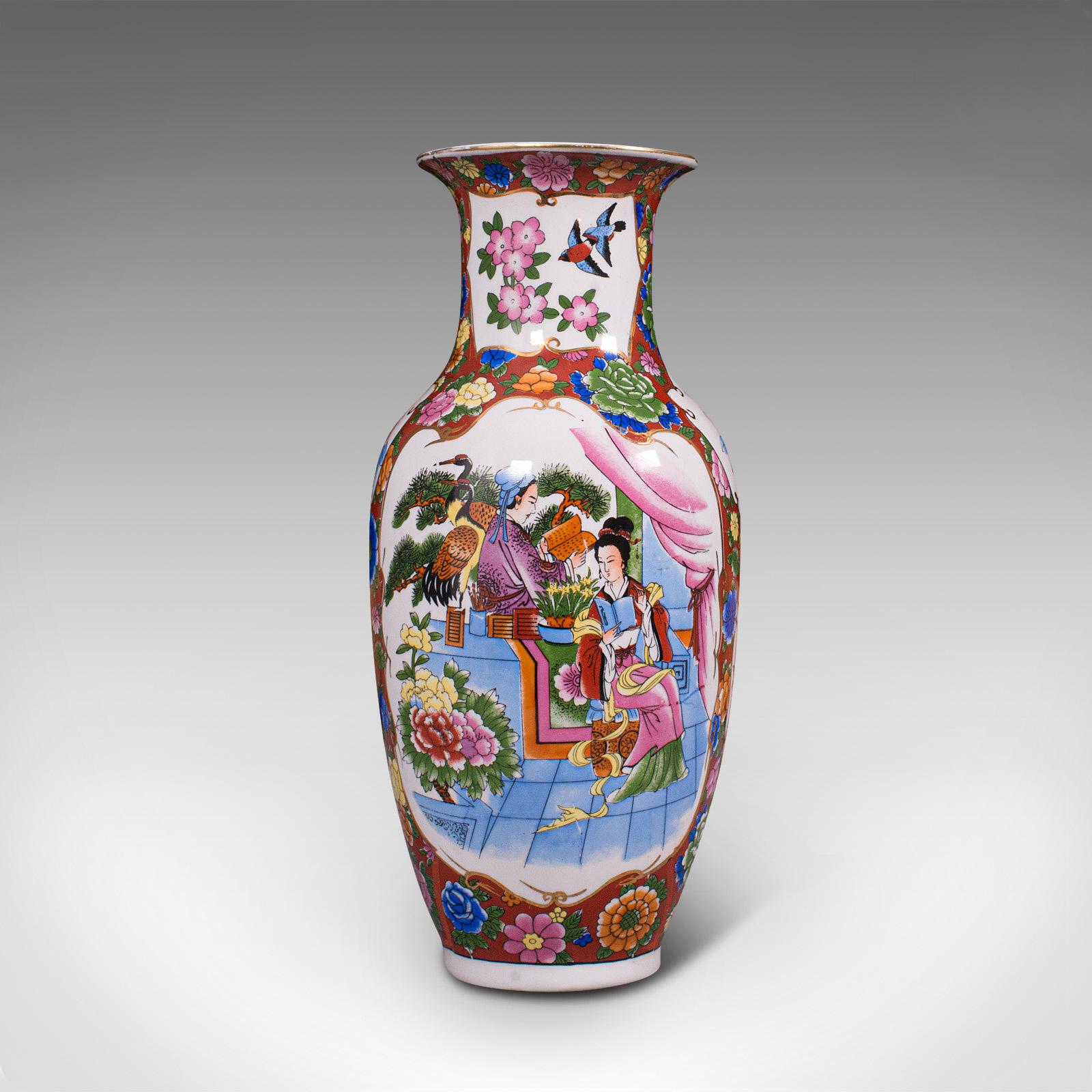 Dekorative Vintage-Vase, Chinesisch, Keramik, Baluster, Blume, Art Deco, ca. 1940 im Angebot 2