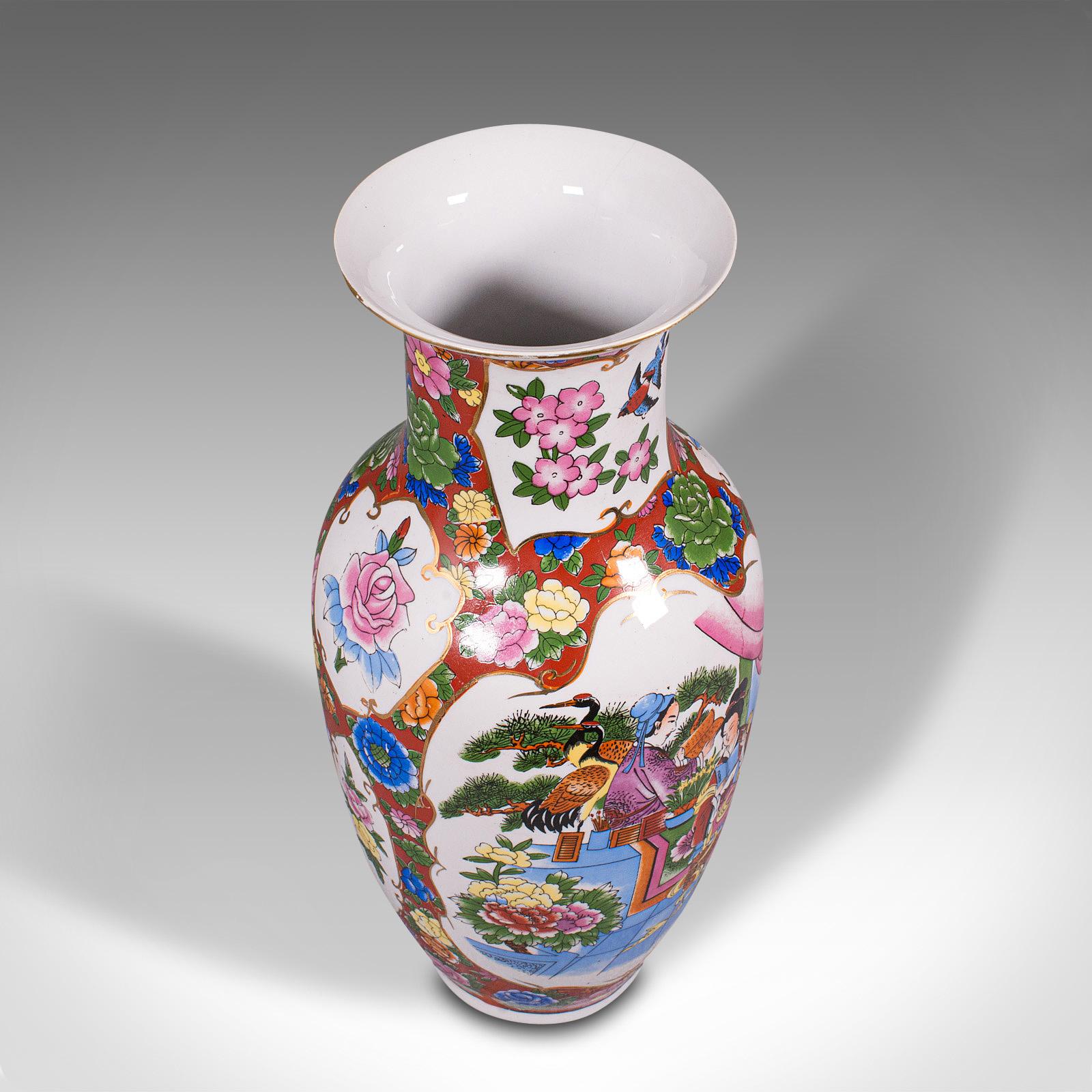 Dekorative Vintage-Vase, Chinesisch, Keramik, Baluster, Blume, Art Deco, ca. 1940 im Angebot 3