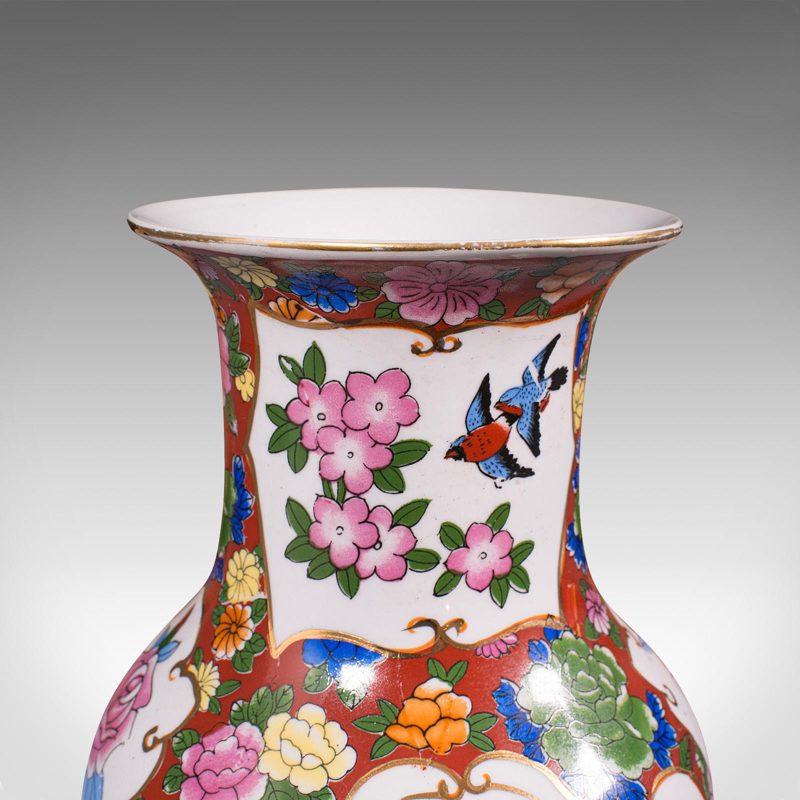 Vintage Decorative Vase, Chinese, Ceramic, Baluster, Flower, Art Deco, C.1940 For Sale 4