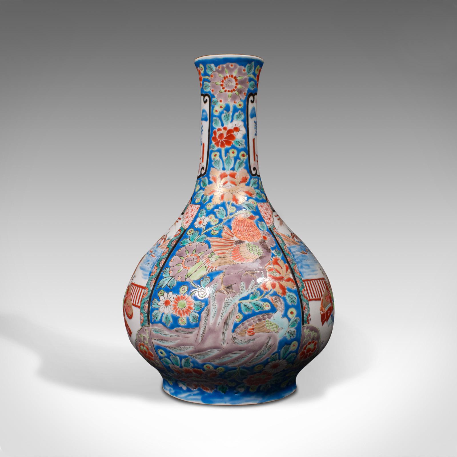 20th Century Vintage Decorative Vase, Chinese, Ceramic, Baluster, Stem, Posy, Art Deco, 1930 For Sale