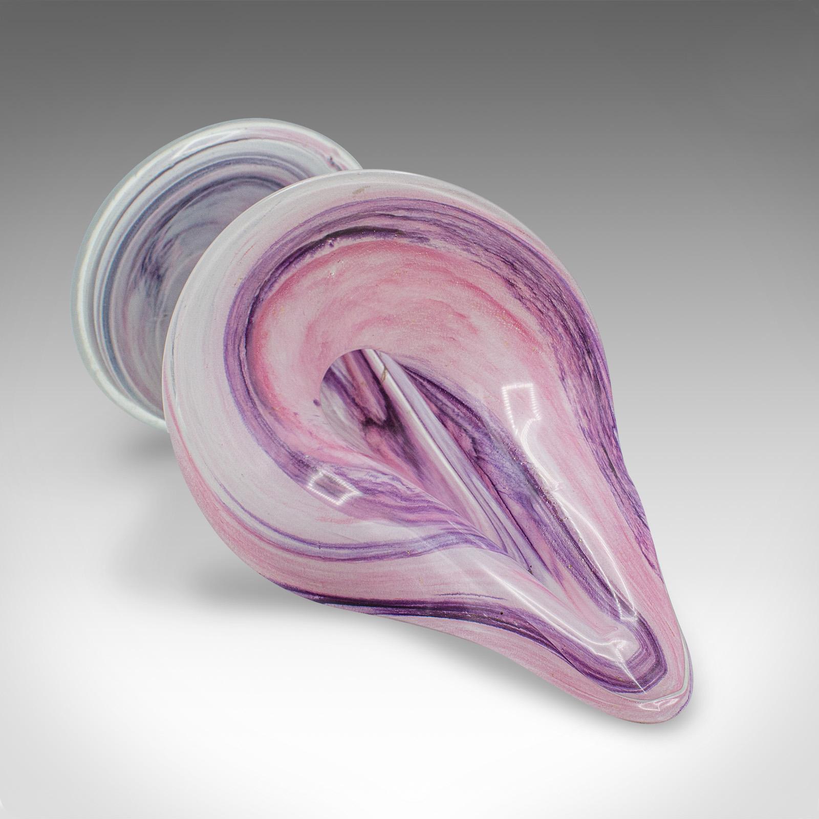 Vaso decorativo d'epoca, continentale, vetro artistico, manica di pose, fine XX secolo in vendita 1