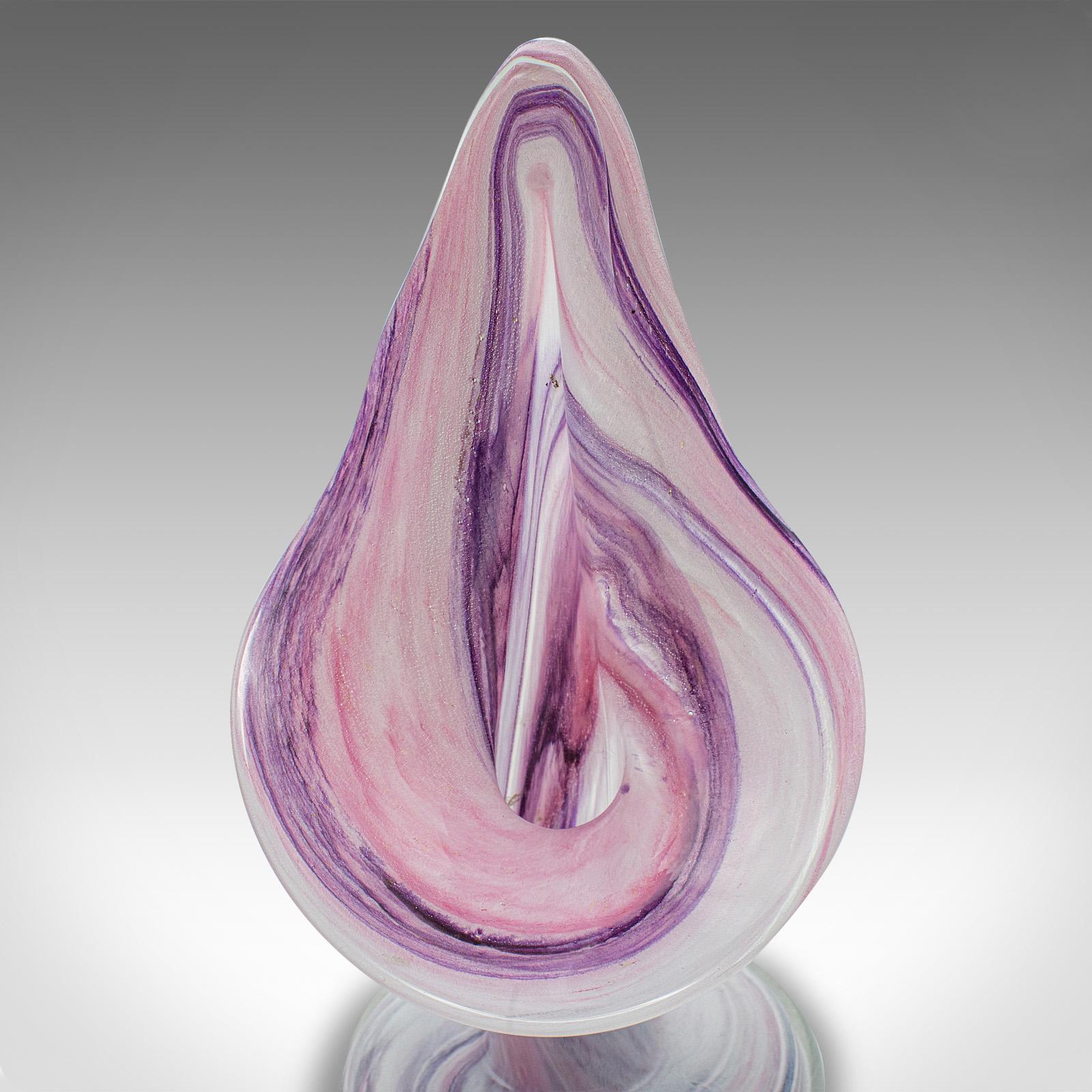 Vaso decorativo d'epoca, continentale, vetro artistico, manica di pose, fine XX secolo in vendita 3