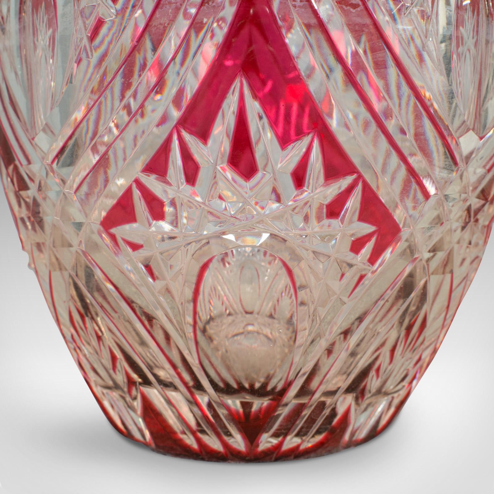 Vintage Decorative Vase, English, Cut Glass, Vessel, Royal Brierley, circa 1940 4