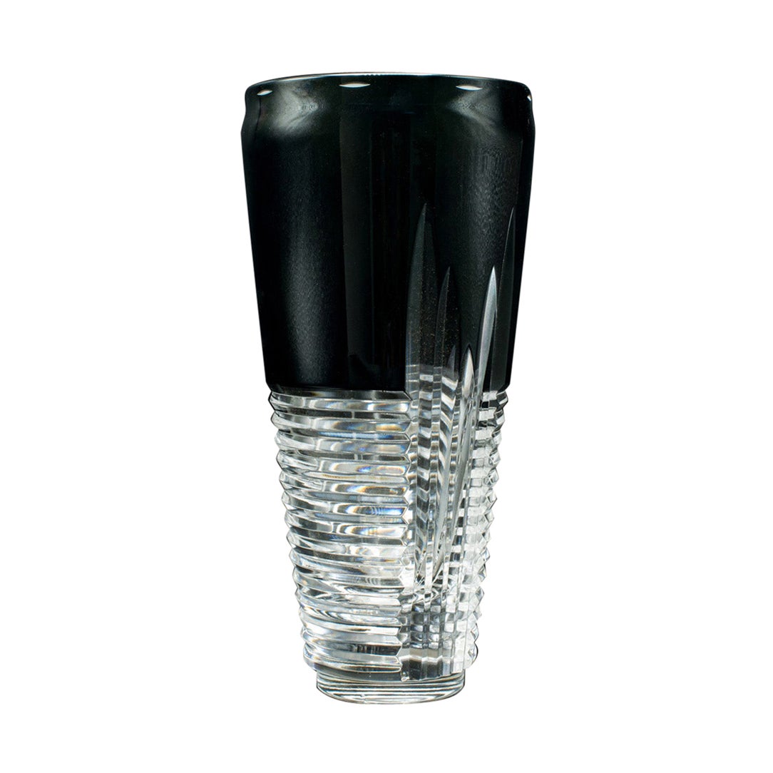 Vase décoratif vintage, français, verre d'art, pot à fleurs, fin du 20e siècle, 1970