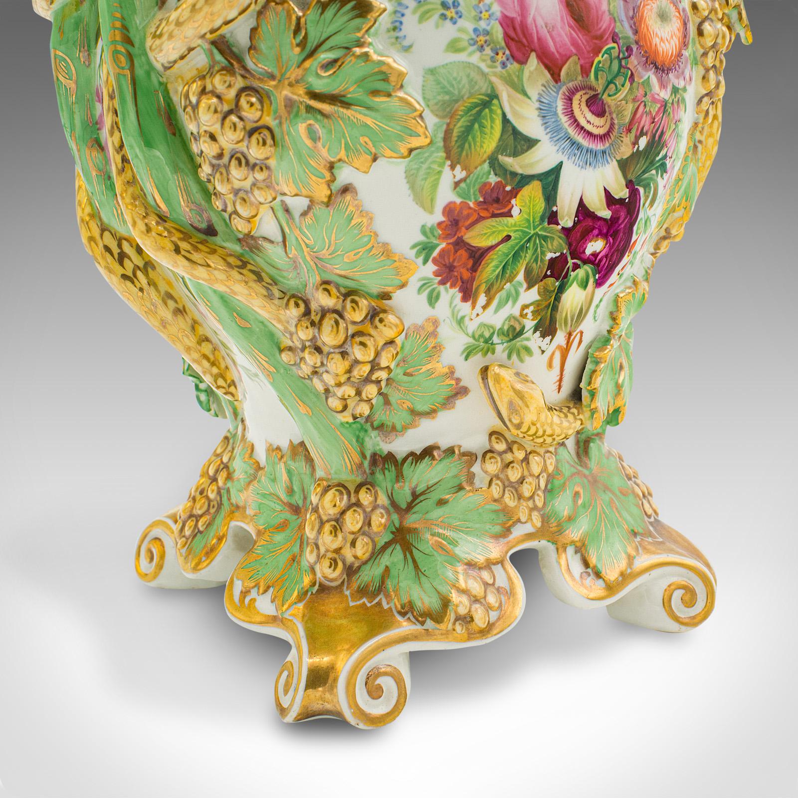 Vase décoratif vintage allemand, céramique, urne à balustre, Art déco, milieu du siècle dernier en vente 5