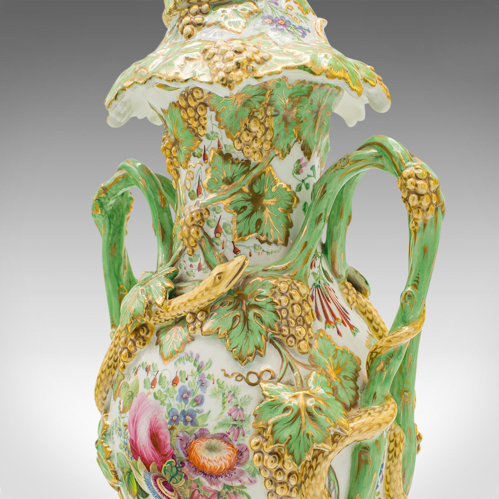Vaso decorativo vintage, tedesco, ceramica, urna a balaustro, Art Decor, metà del secolo scorso in vendita 2