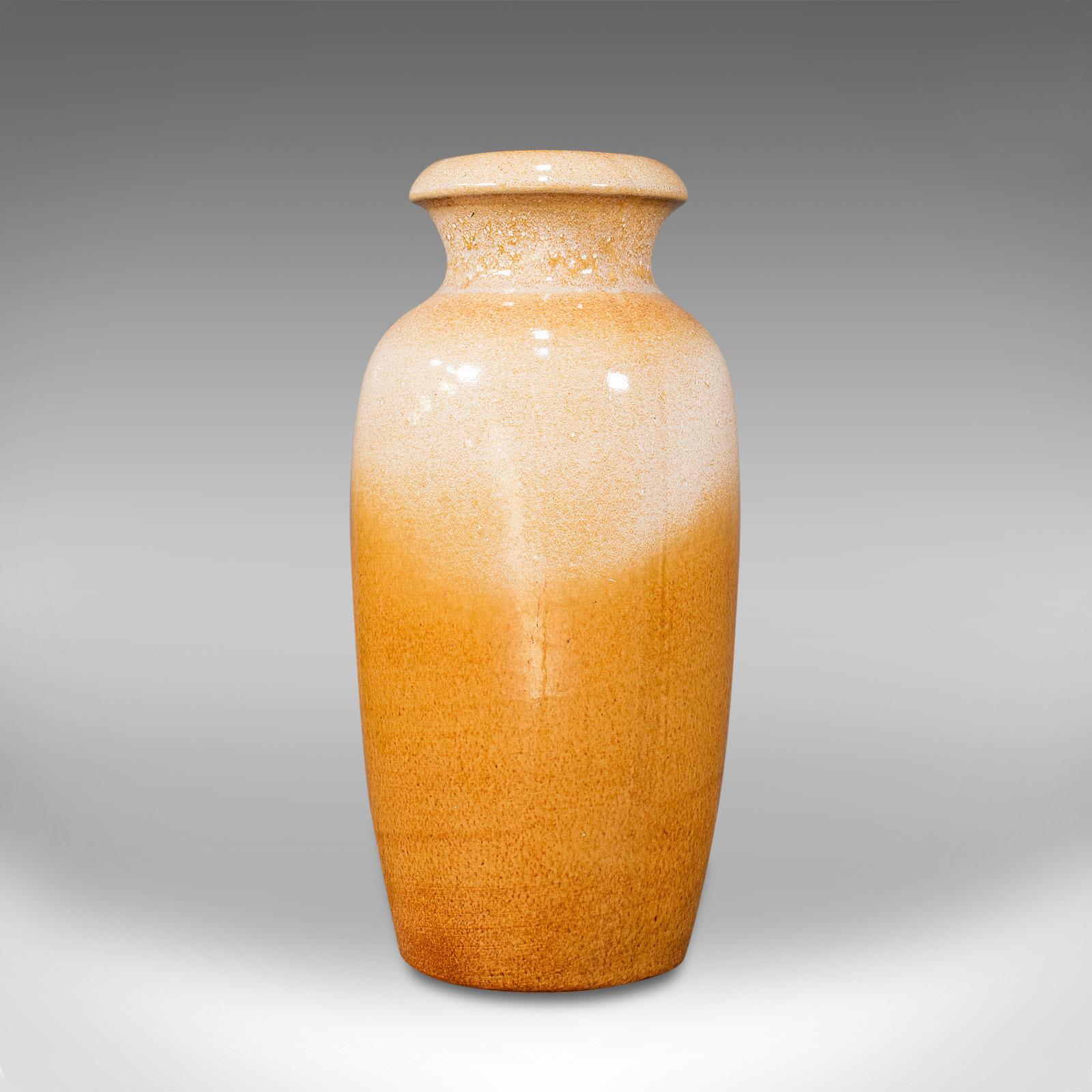 20th Century Vintage Decorative Vase, German, Ceramic, Lava, Flower, Mid Century, circa 1960 For Sale