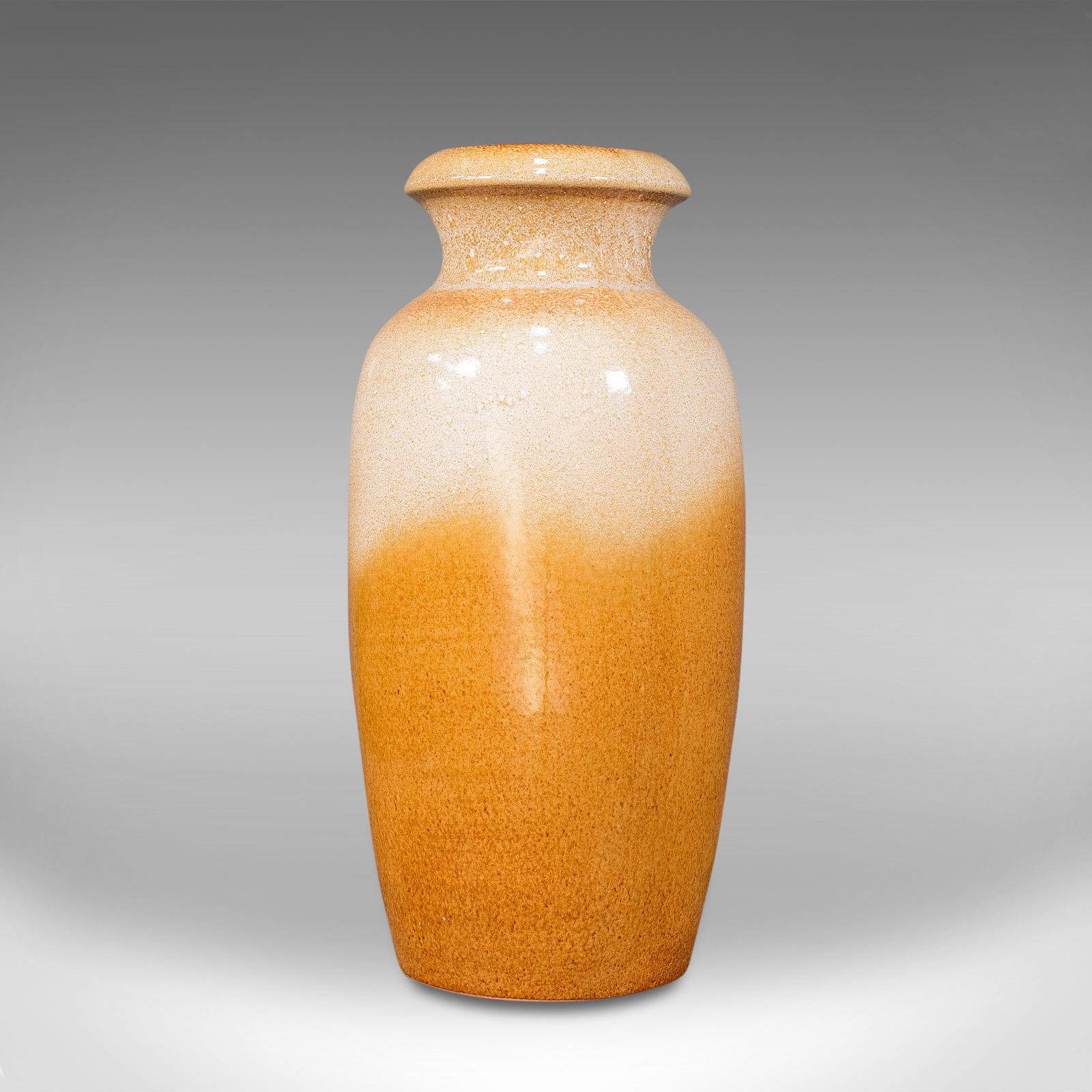 Vintage Decorative Vase, German, Ceramic, Lava, Flower, Mid Century, circa 1960 For Sale 1