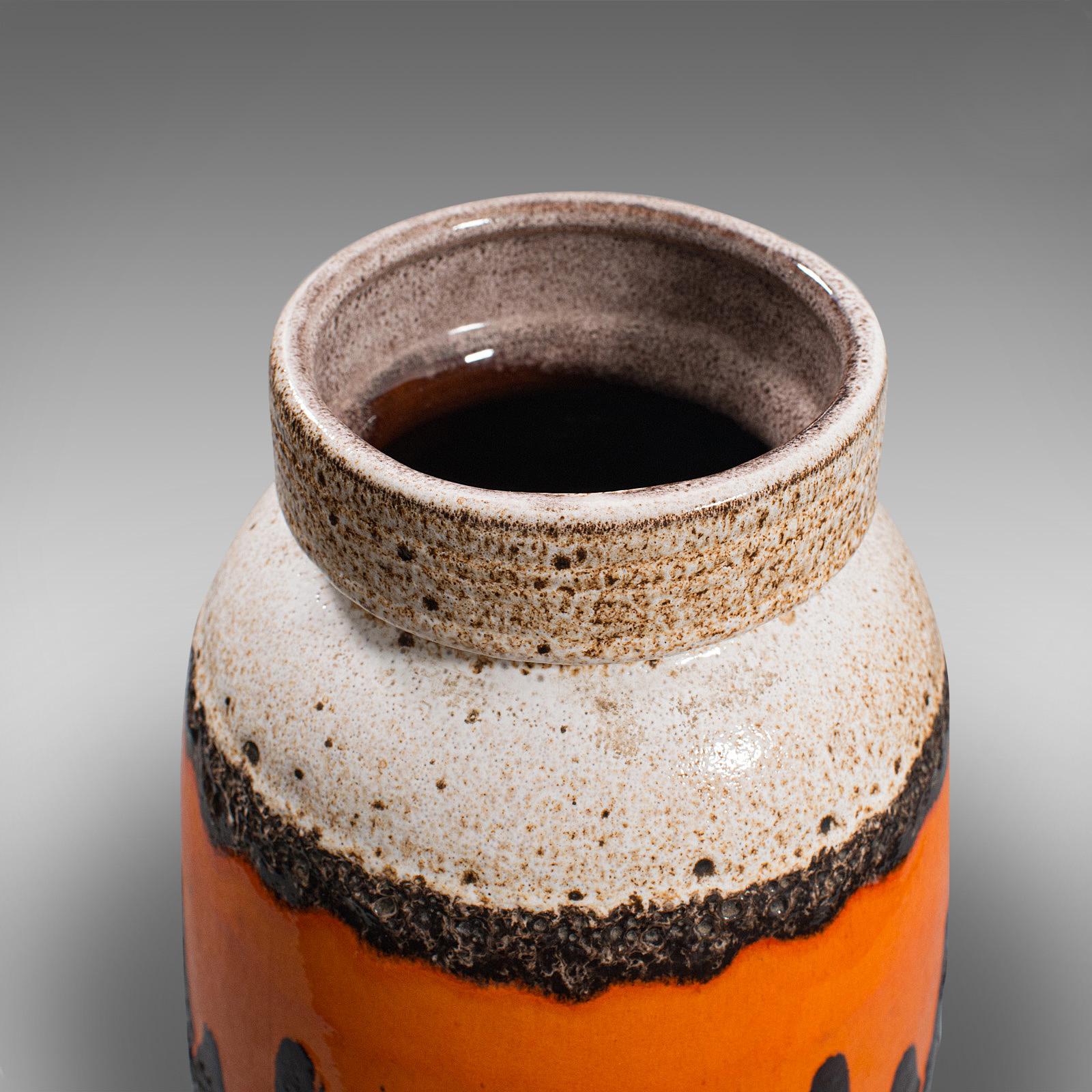 Vintage Decorative Vase, German, Ceramic, Lava Pattern, Flower, Stick Stand For Sale 2