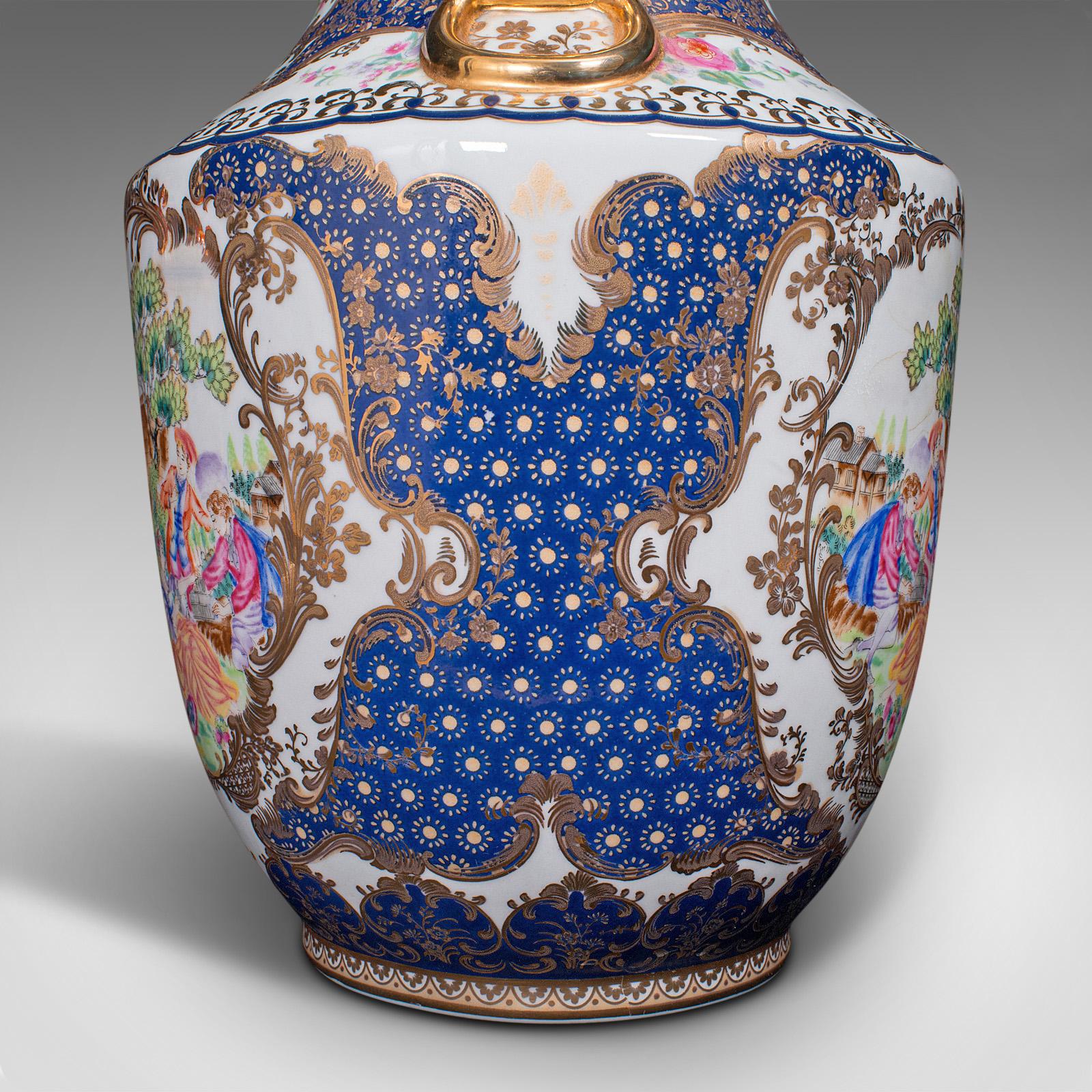 Vintage Decorative Vase, Italian, Ceramic, Baluster, Baroque Revival, Art Deco For Sale 7