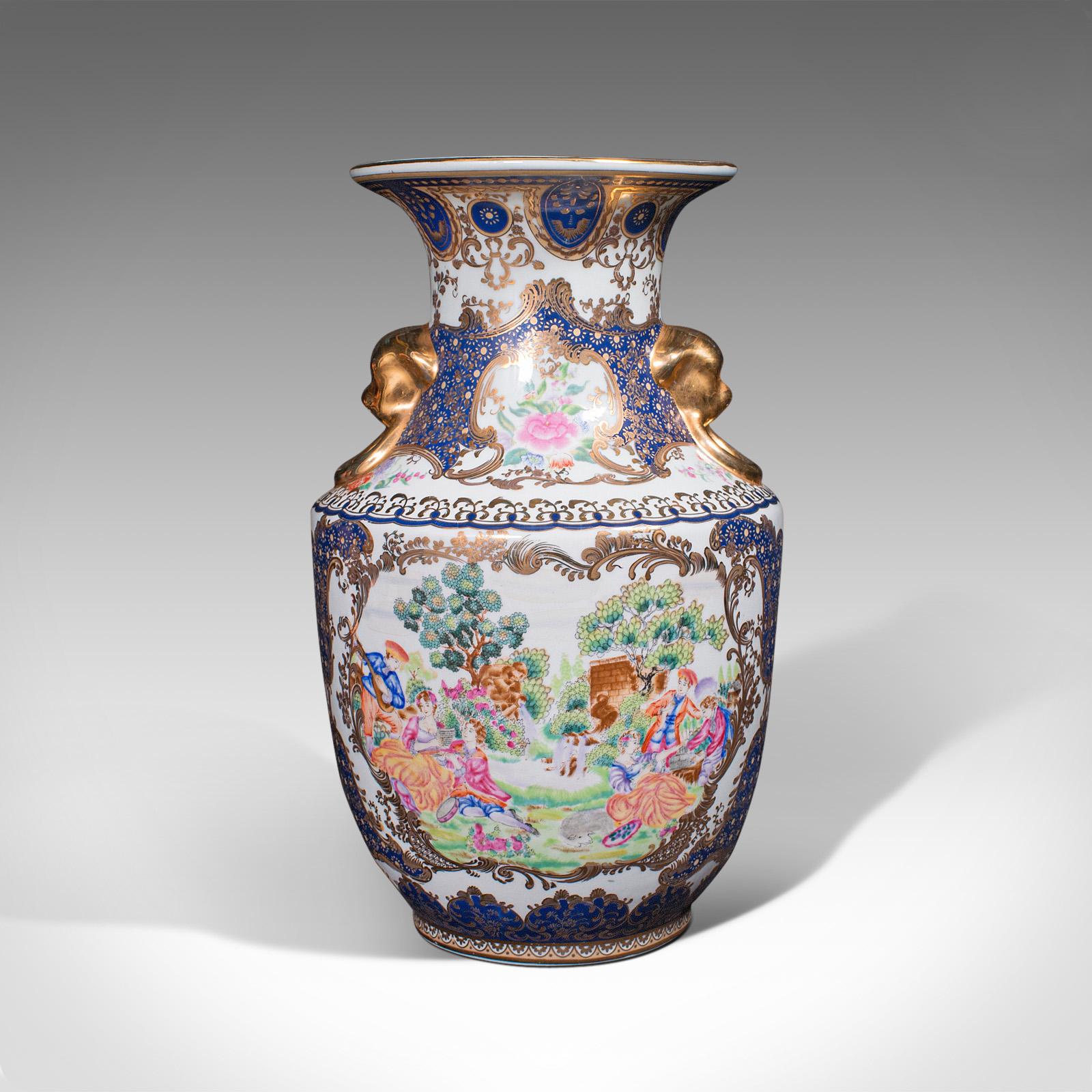 Vintage Decorative Vase, Italian, Ceramic, Baluster, Baroque Revival, Art Deco For Sale 1