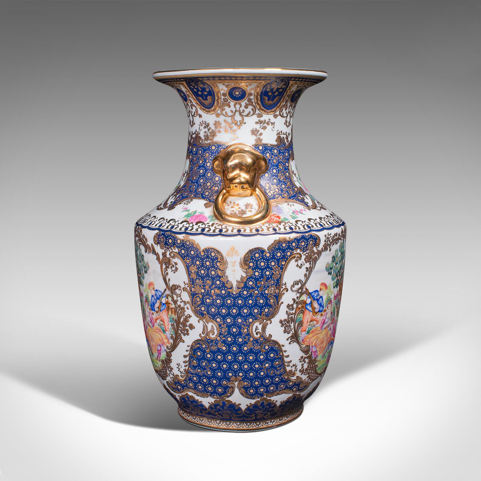 Vintage Decorative Vase, Italian, Ceramic, Baluster, Baroque Revival, Art Deco For Sale 2